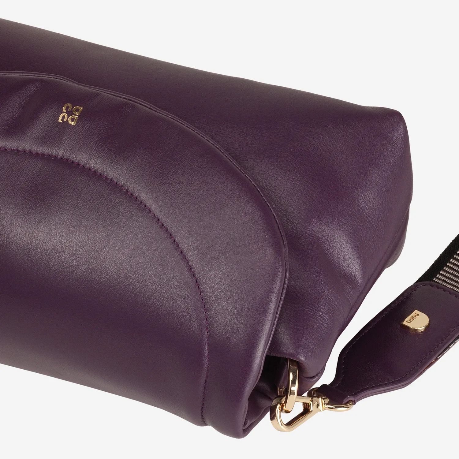 DuDubags Melville S skulderveske perle vattert skinn
