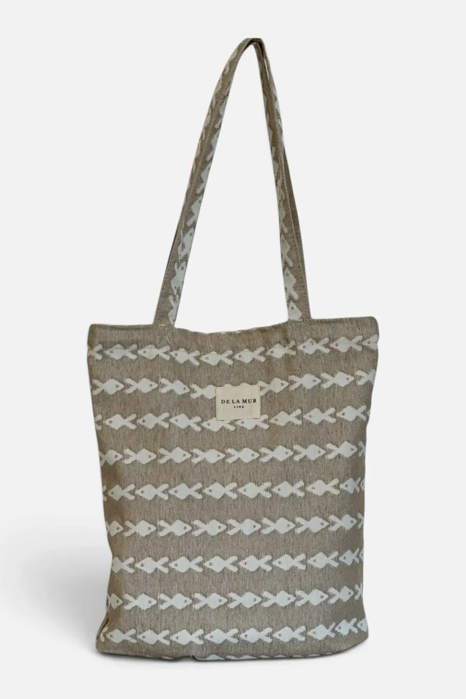 De La Mur Pesc liten totebag beige fisk