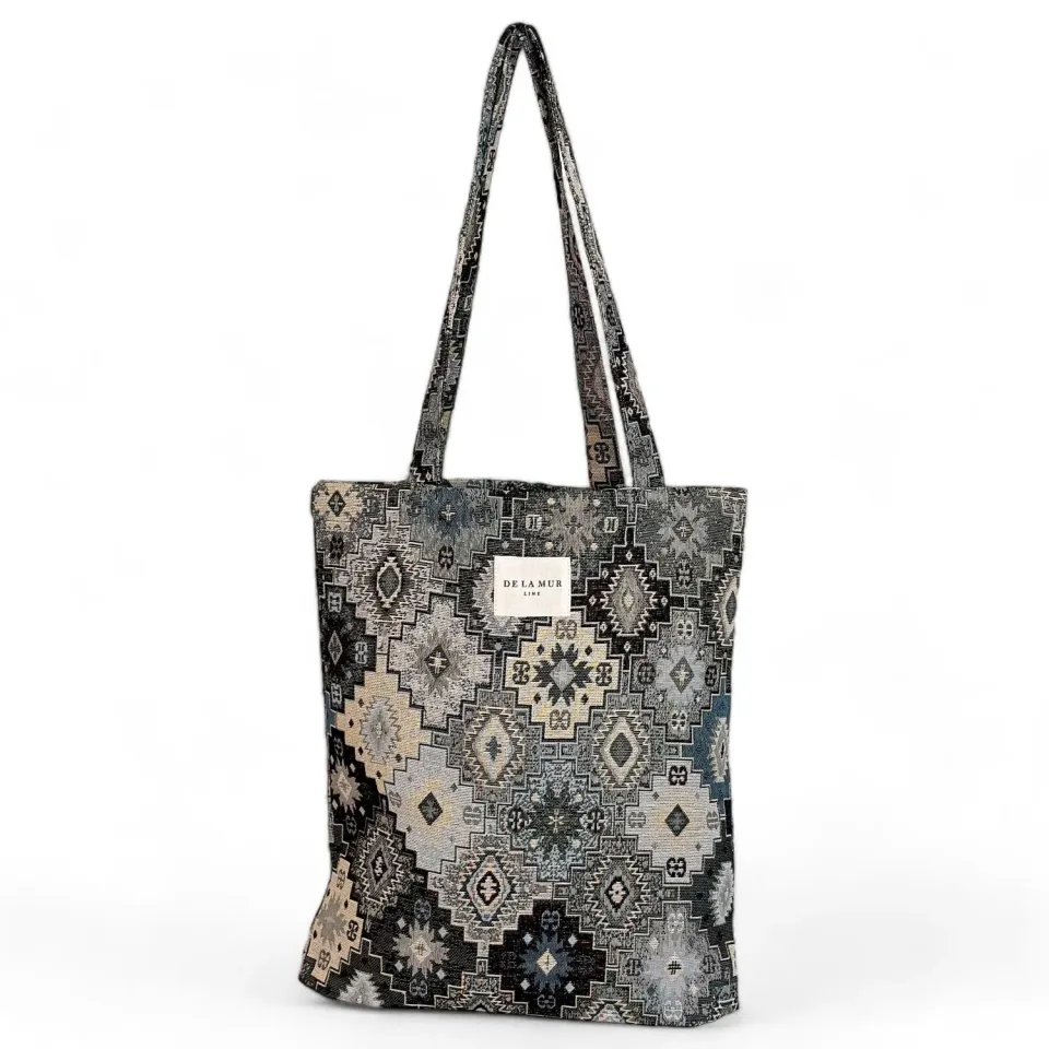 De La Mur Klos Pequeña totebag liten etnisk blå