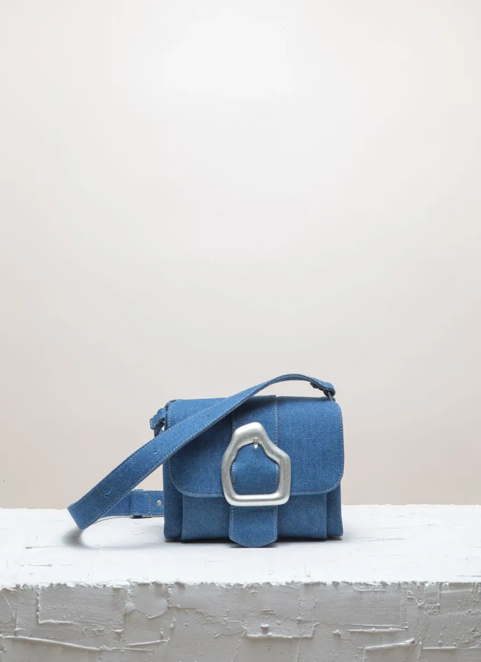 Calajade Nami Mini skulderveske blue jeans denim