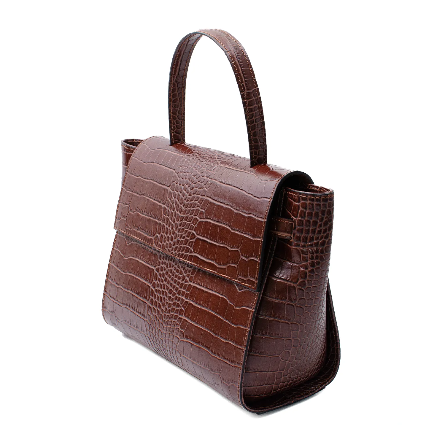 Latalia Arezzo skinnveske croco brun