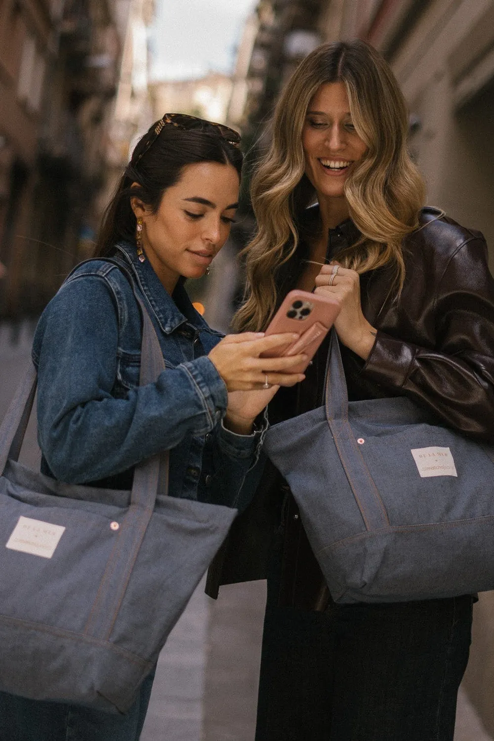 De La Mur Matcha Jeans shopper blå denim 47 cm
