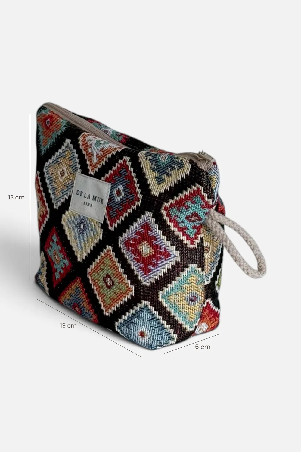 De La Mur Join toalettmappe liten flerfarget jacquard