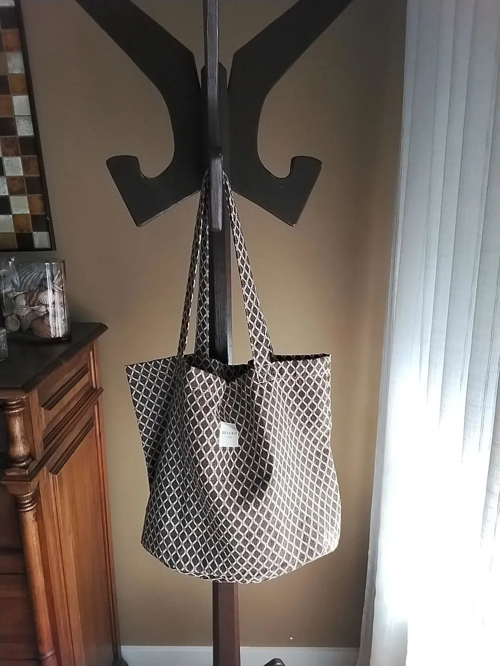 De La Mur Cobre stor shopper brun geometrisk