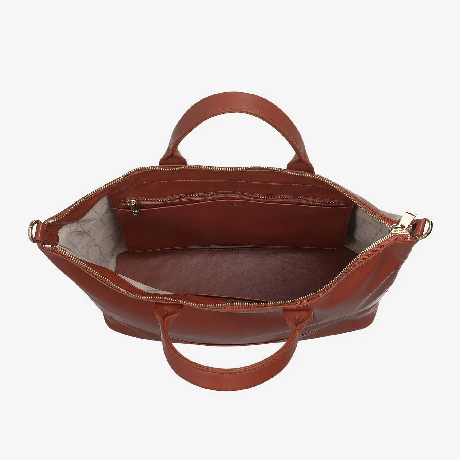 DuDubags Halmahera håndveske skinn murstein elegant