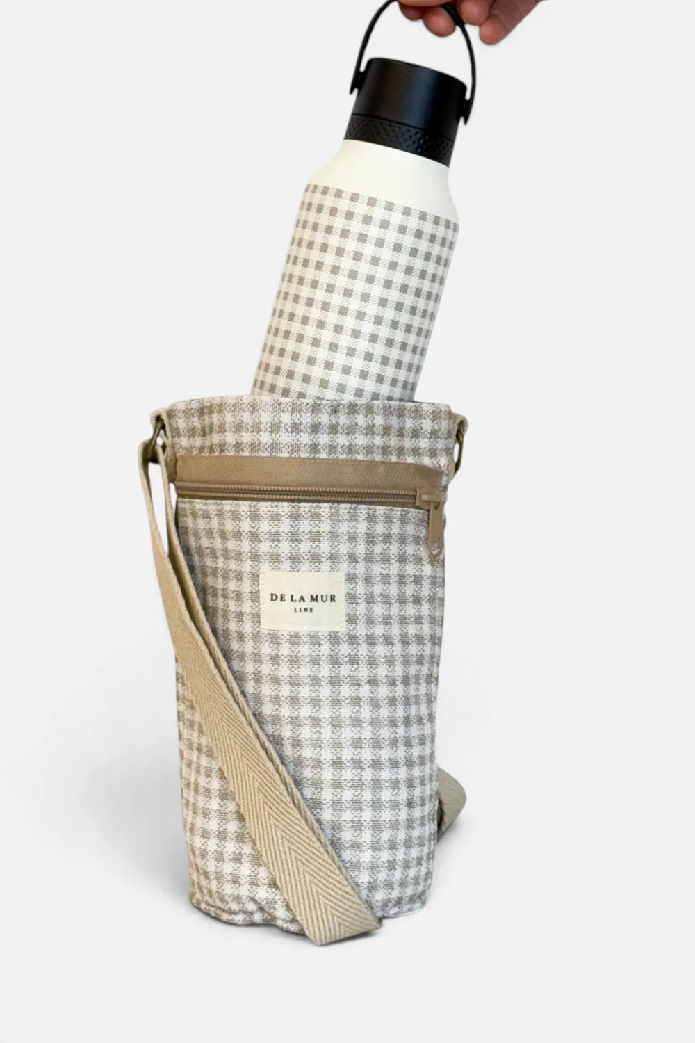 De La Mur Vison flaskeveske beige 22x14x9 cm