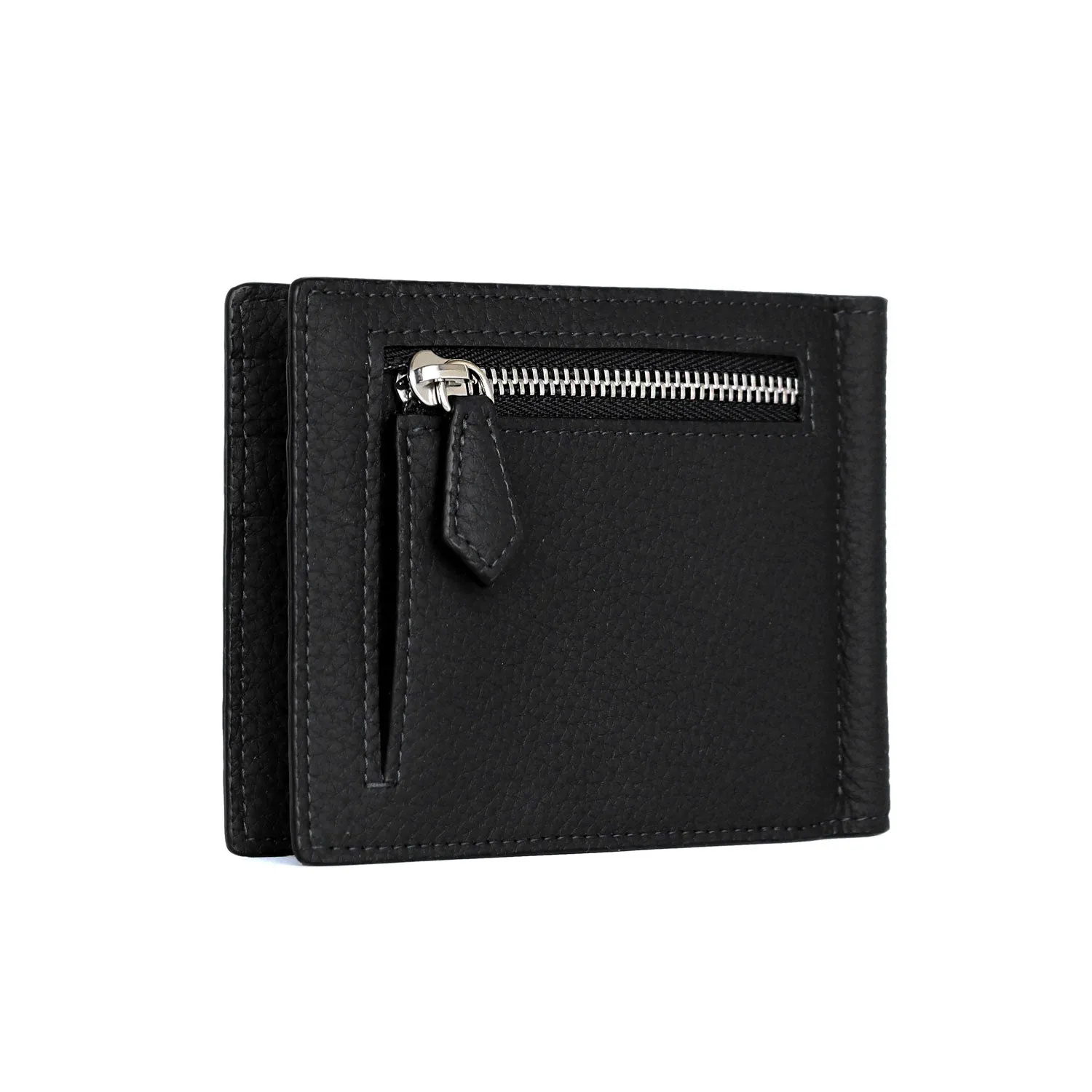 Bonaventura Bi-fold seddelklips Etoupe krympeskinn