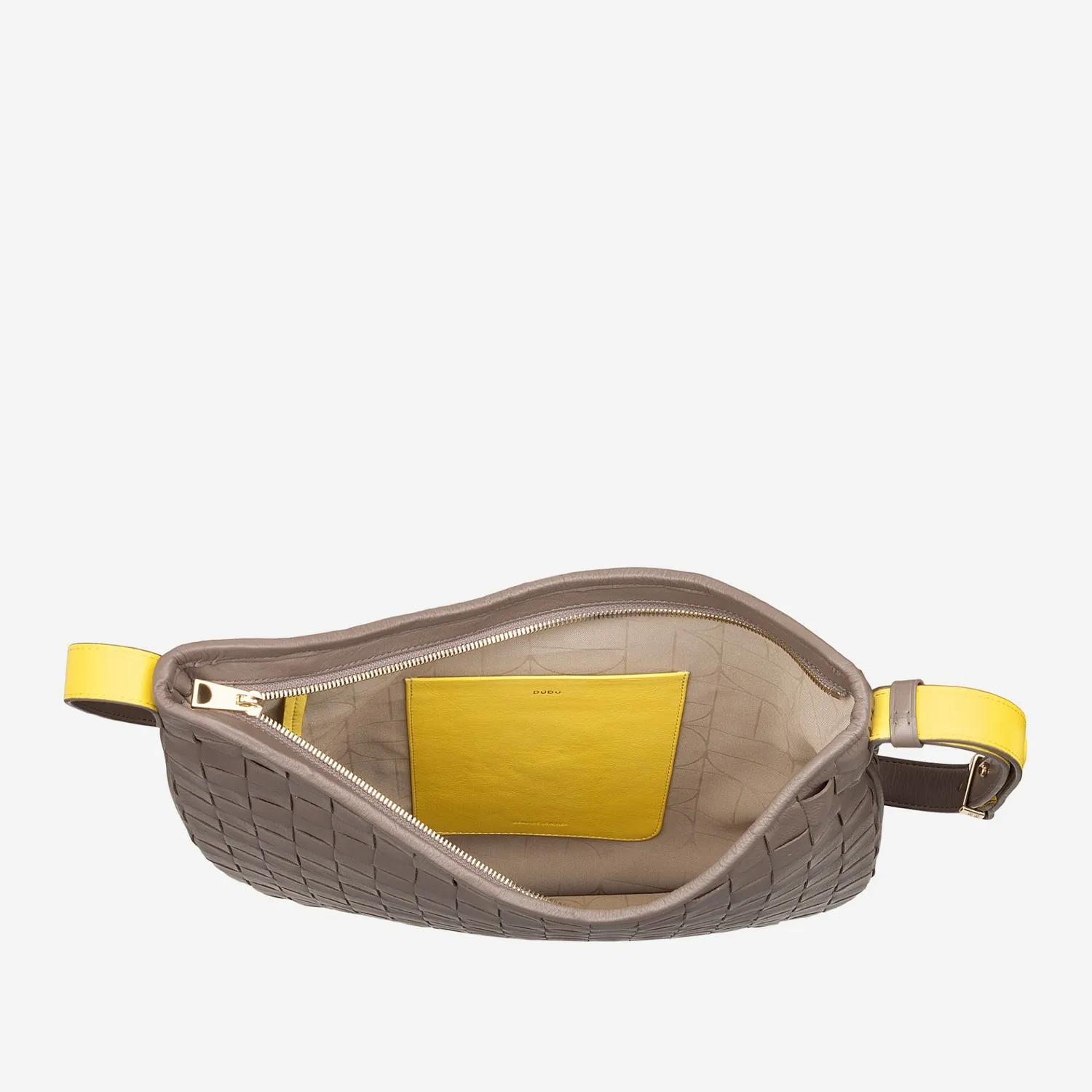 DuDubags Sylvie skulderveske taupe flettet skinn
