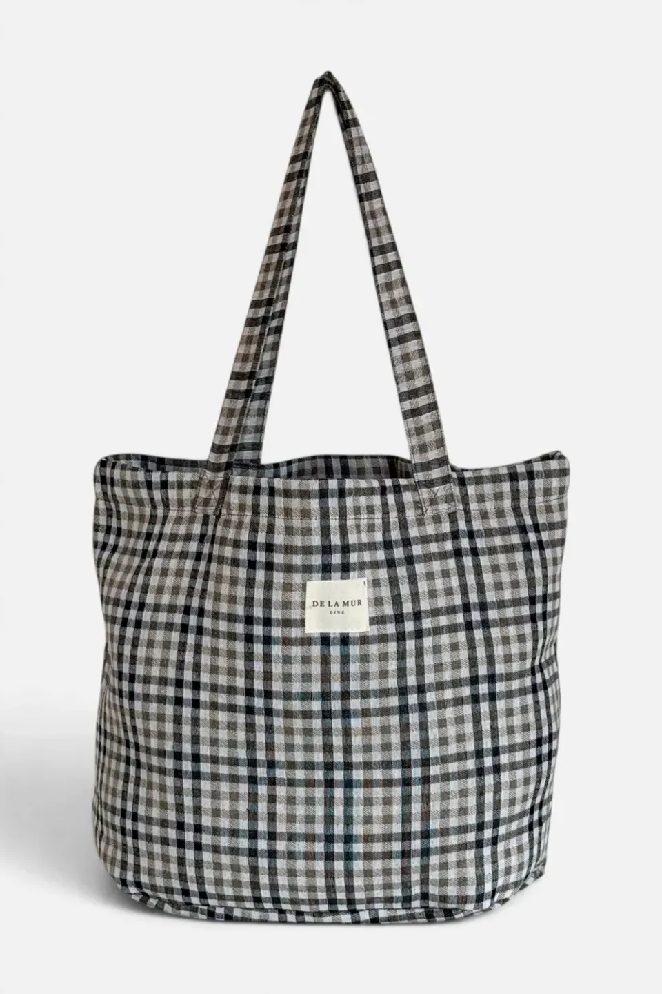 De La Mur Lian Grande shopper rutet beige svart