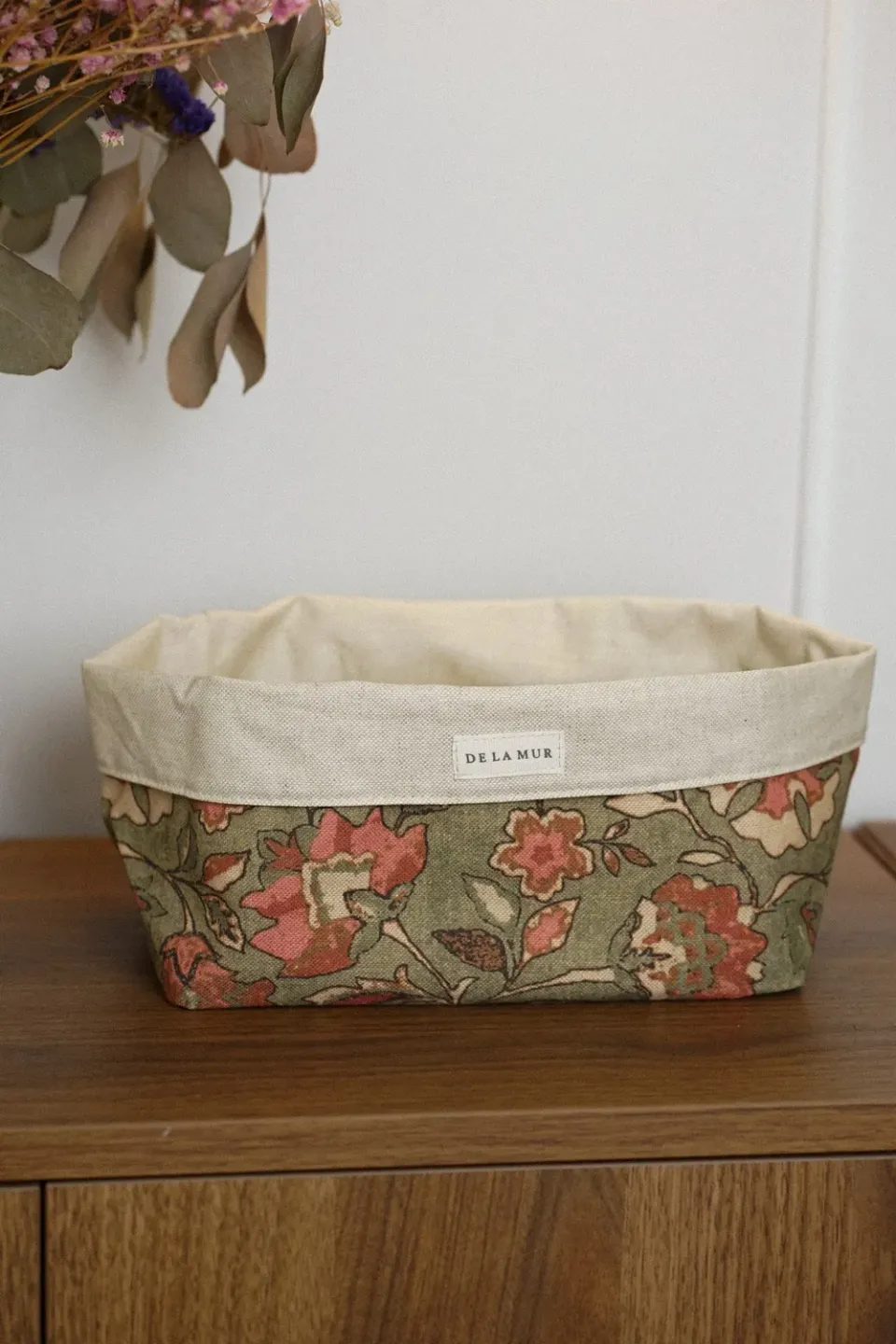 De La Mur Campa kurv stor 21 cm blomstret grønn