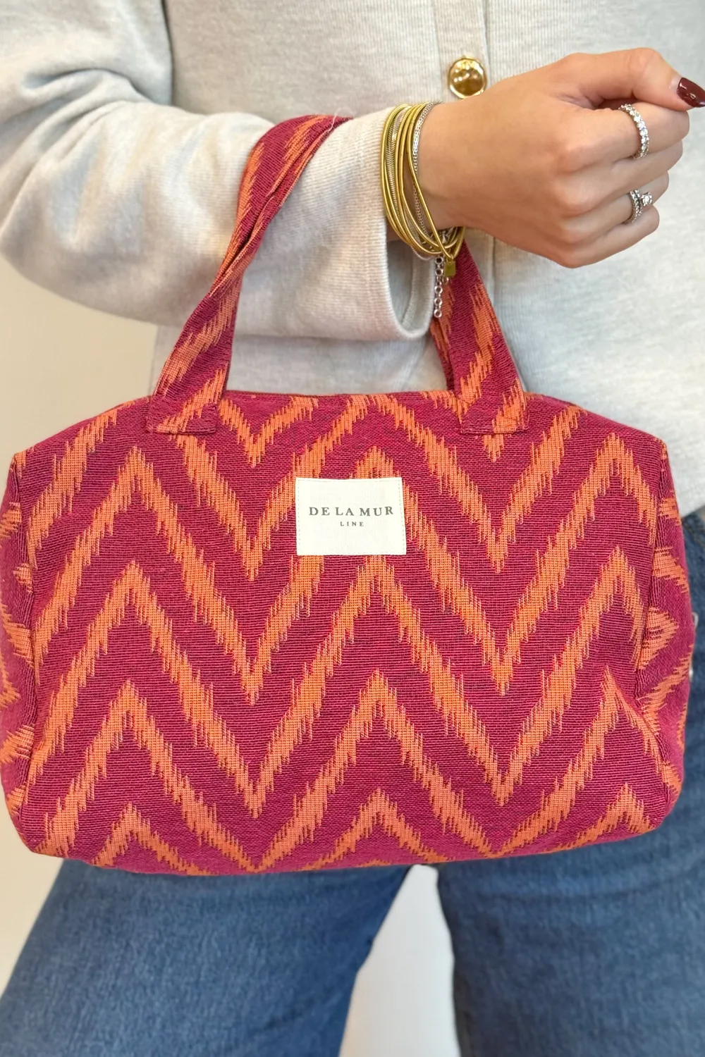 De La Mur Fuego toalettmappe XL 31 cm rosa orange