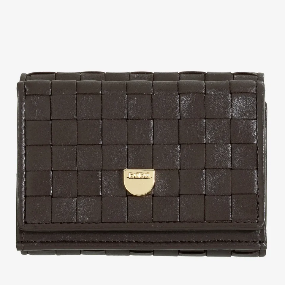 DuDubags Honduras lommebok dame coffee brown flettet