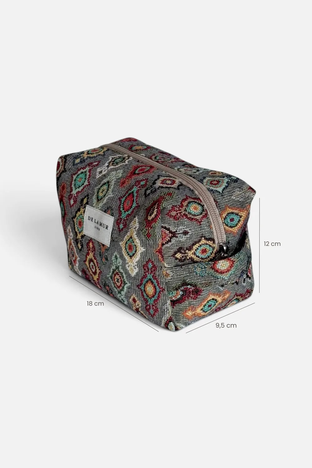 De La Mur Trigo toalettmappe medium geometrisk grå