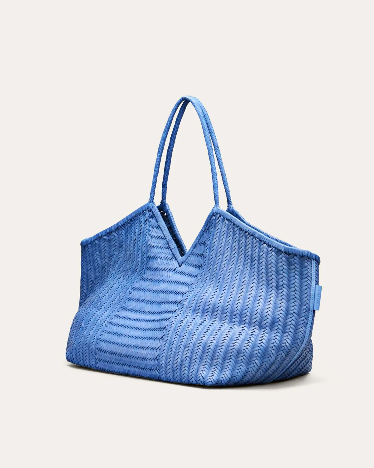 CALAJADE Humi XL tote Allure Blue flettet skinn
