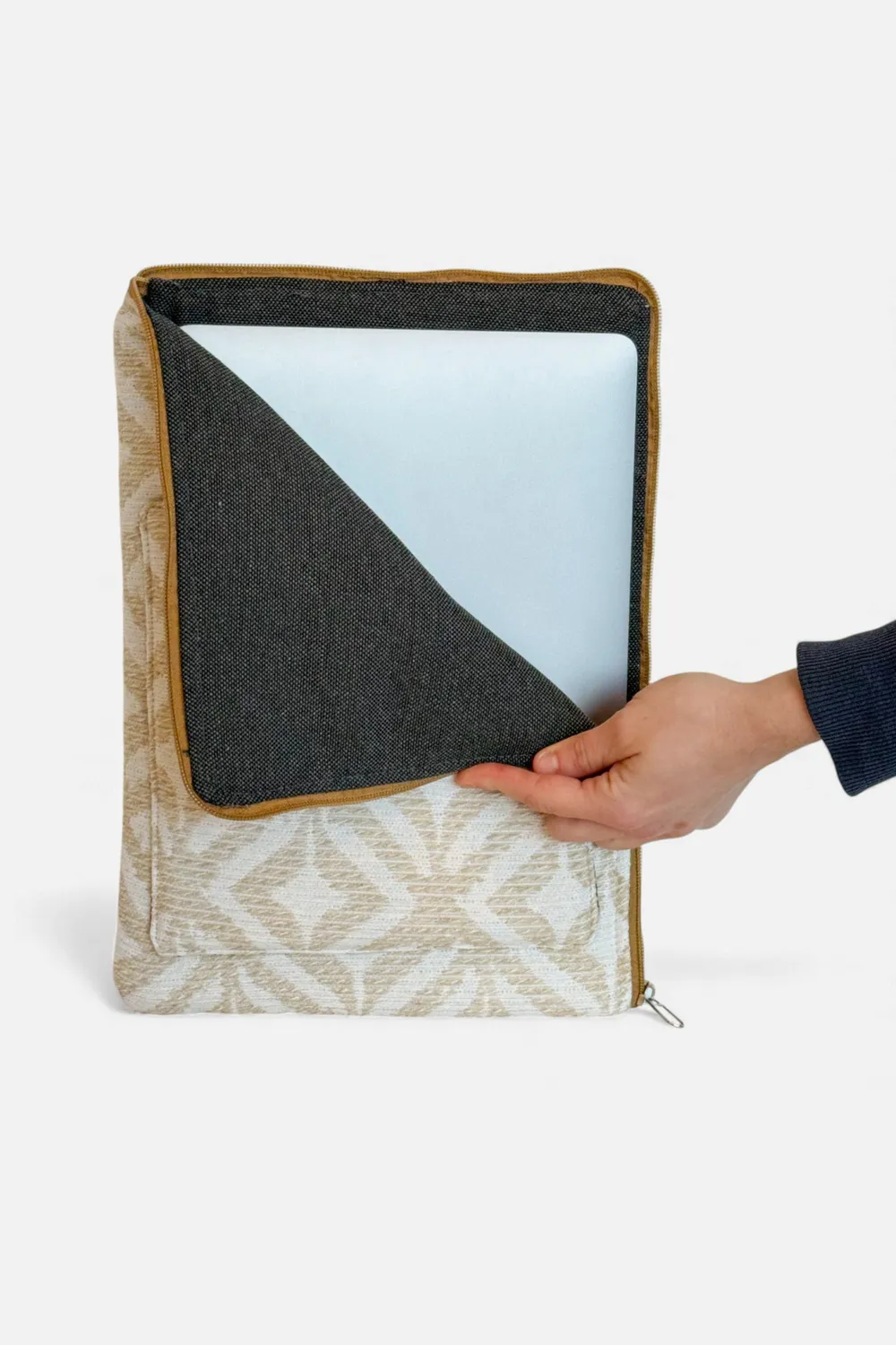 De La Mur Campo PC-veske 14" beige geometrisk
