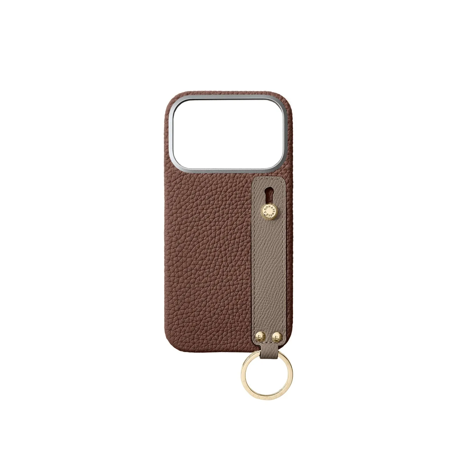 Bonaventura iPhone 17 Pro deksel Bordeaux håndtak skinn