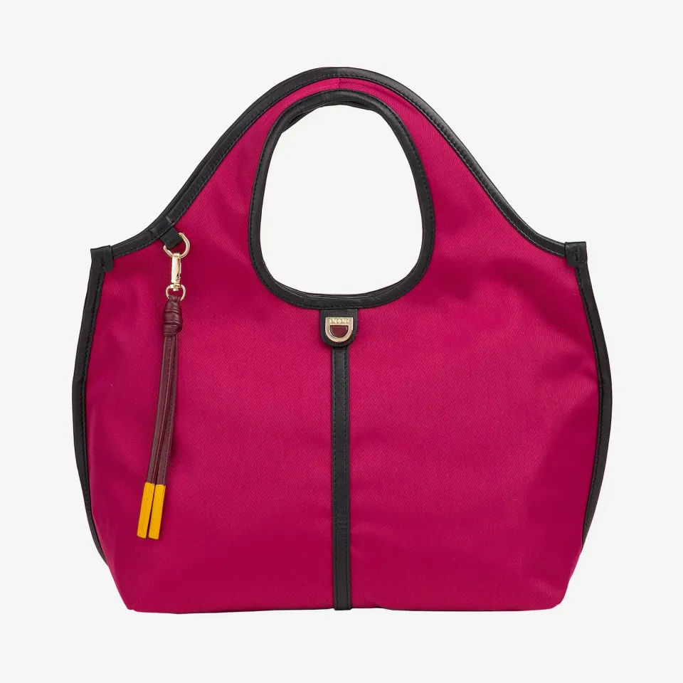 DuDubags Handy håndveske nylon skinn fuksia