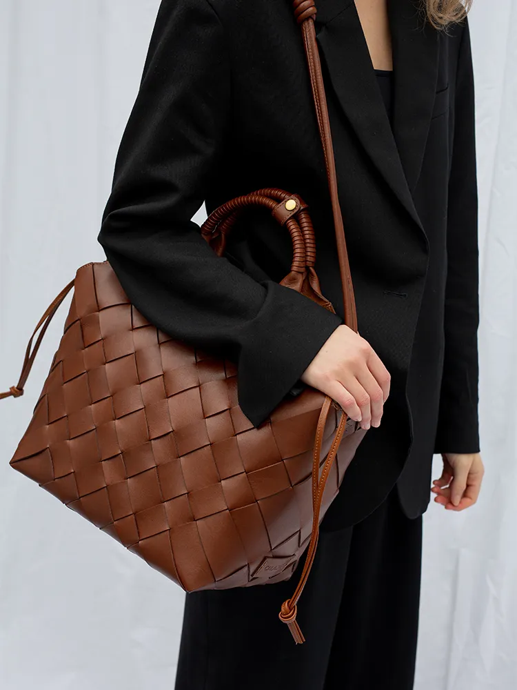 Calajade Misu L skulderveske sepia brown skinn