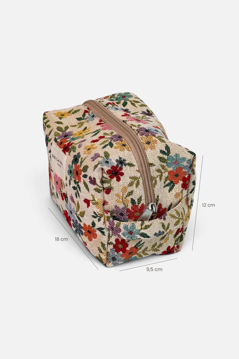 De La Mur Blum toalettmappe beige 18x12 cm