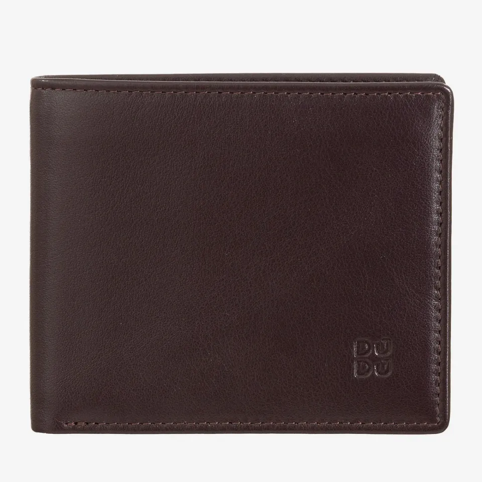 DuDubags Plinio lommebok kaffebrun RFID skinn