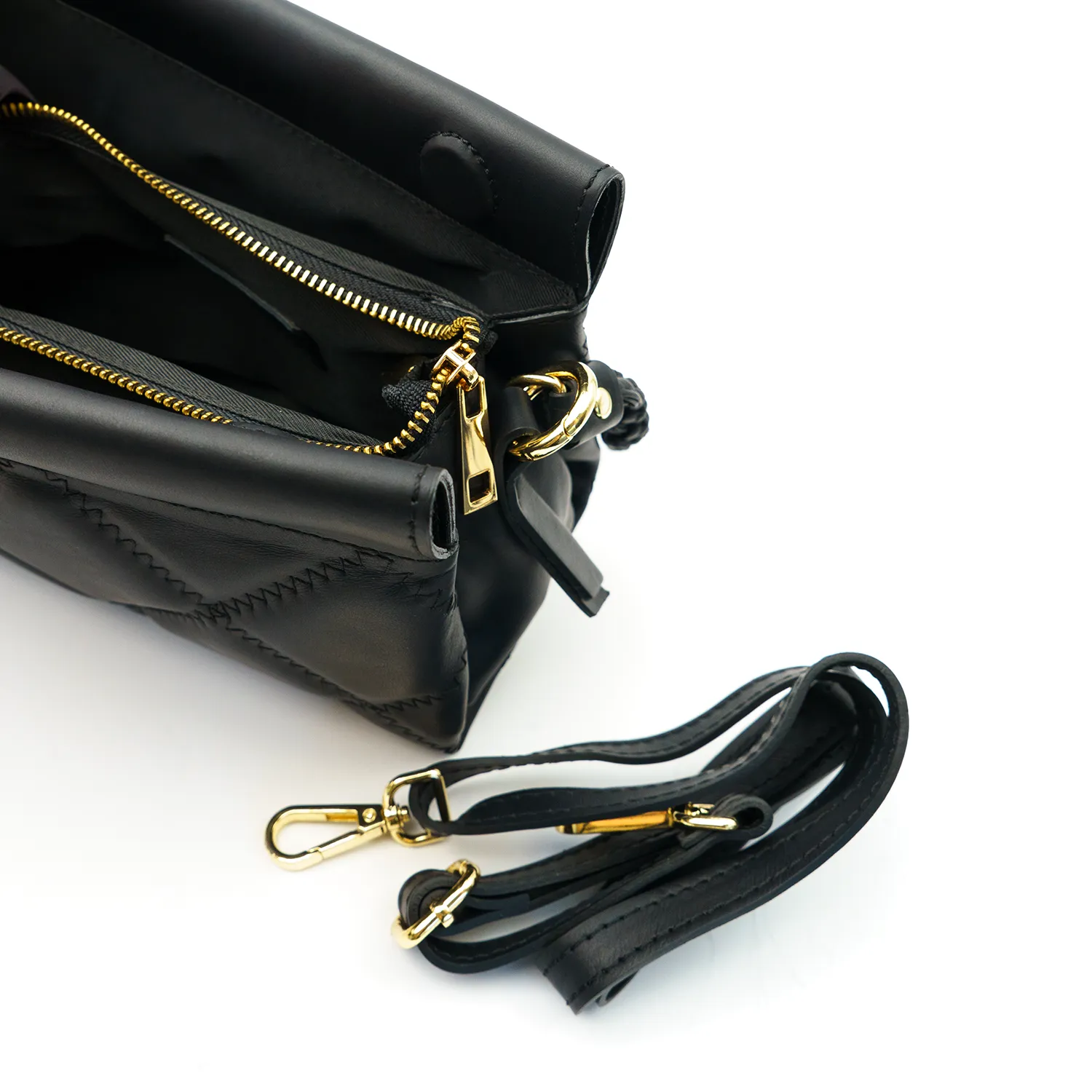 Latalia Sassari Nappa Mini skinnveske svart quiltet