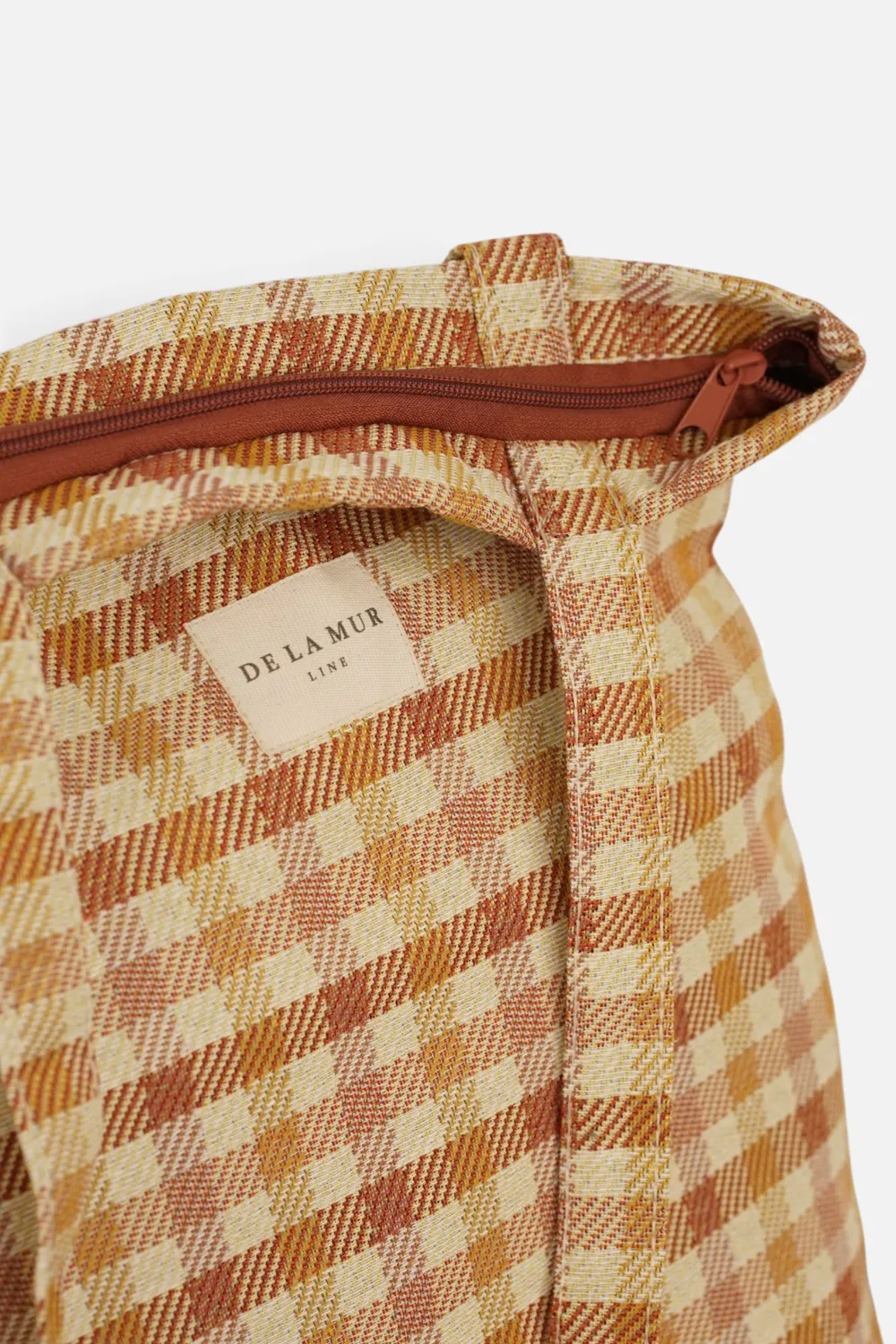 De La Mur Zia totebag 35 cm terrakotta rutet