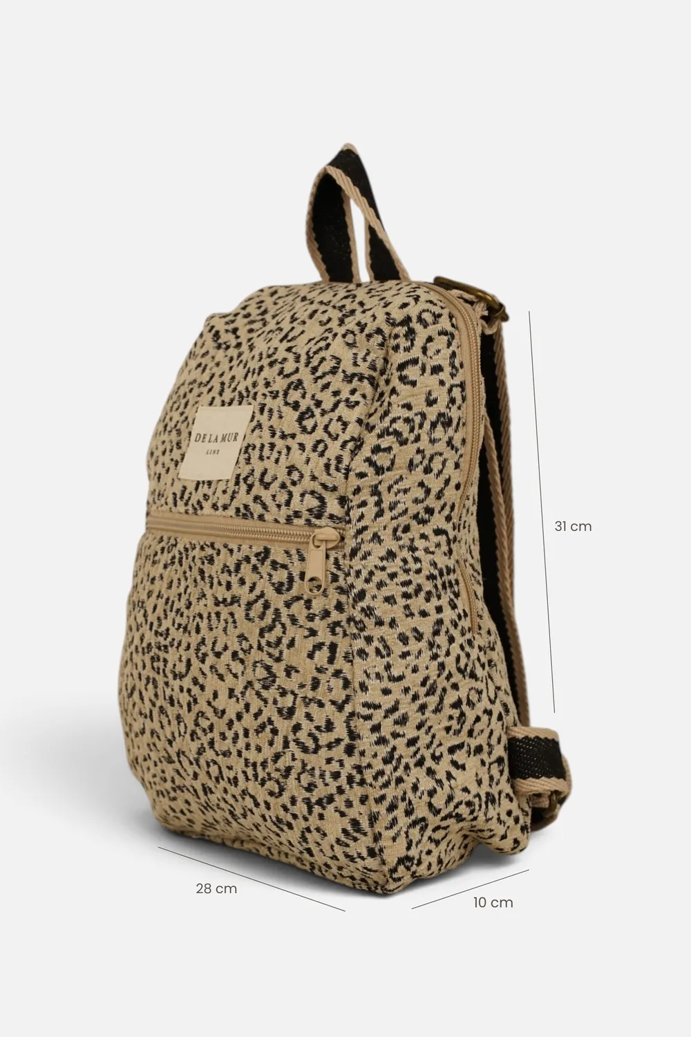 De La Mur Koto liten ryggsekk leopard 28x31x10 cm