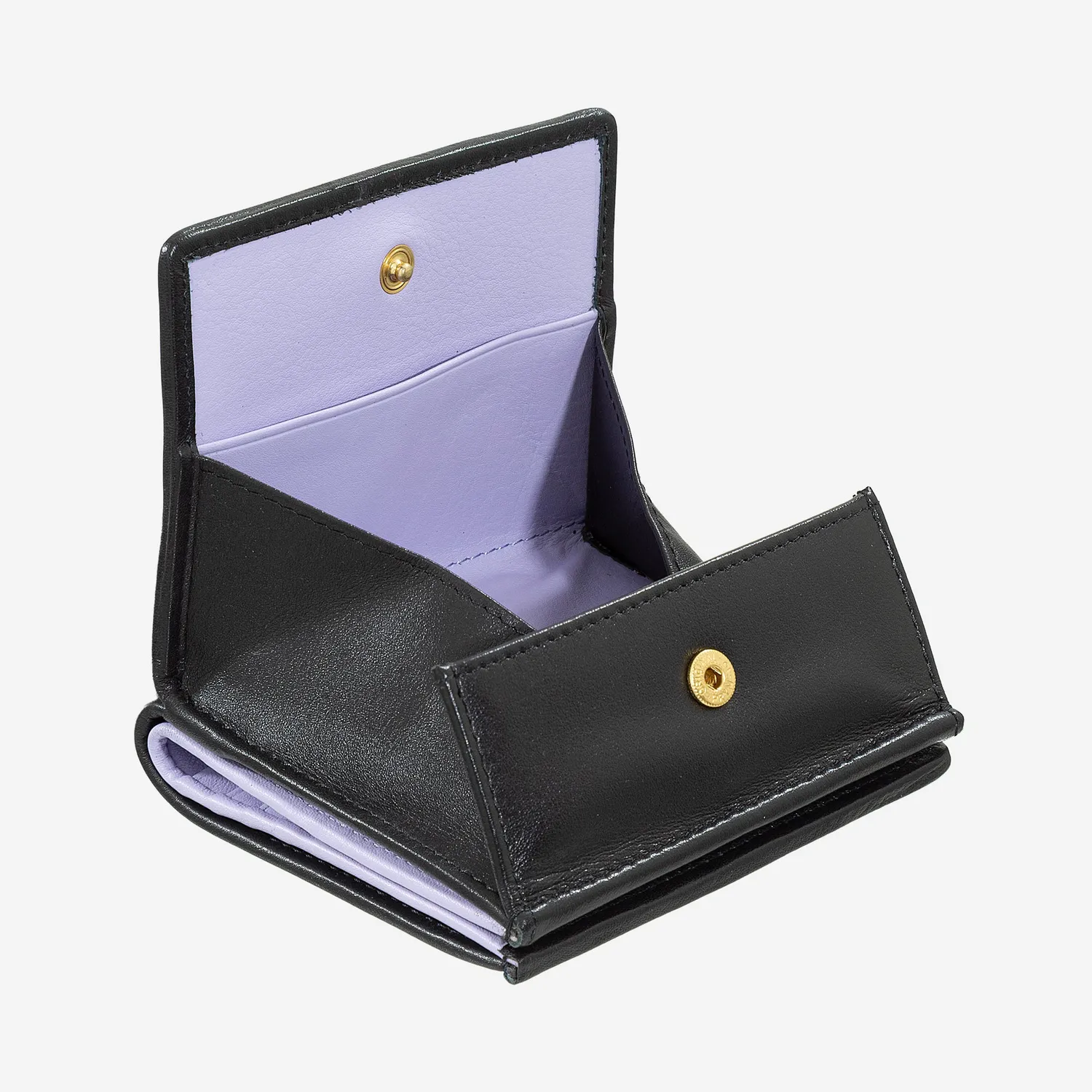 DuDubags Flavio lommebok Black lavender flettet