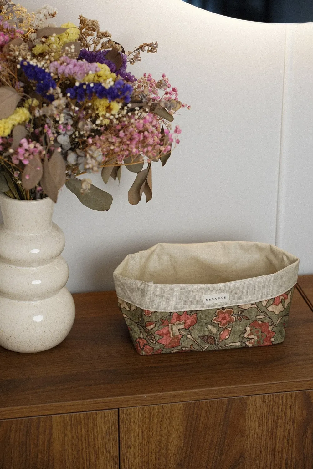 De La Mur Campa kurv stor 21 cm blomstret grønn