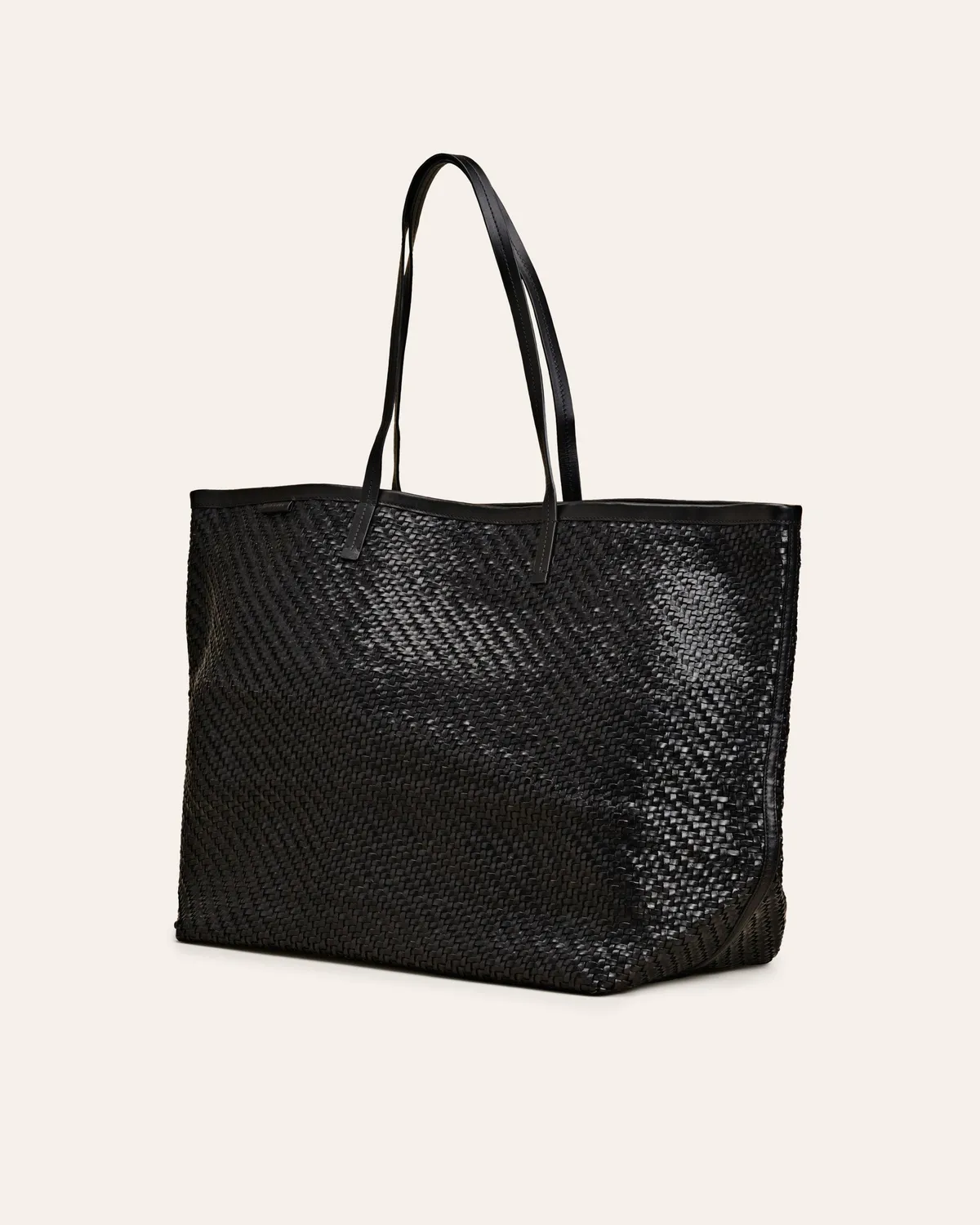 Cala Jade Isai XL shopper svart flettet sauskinn