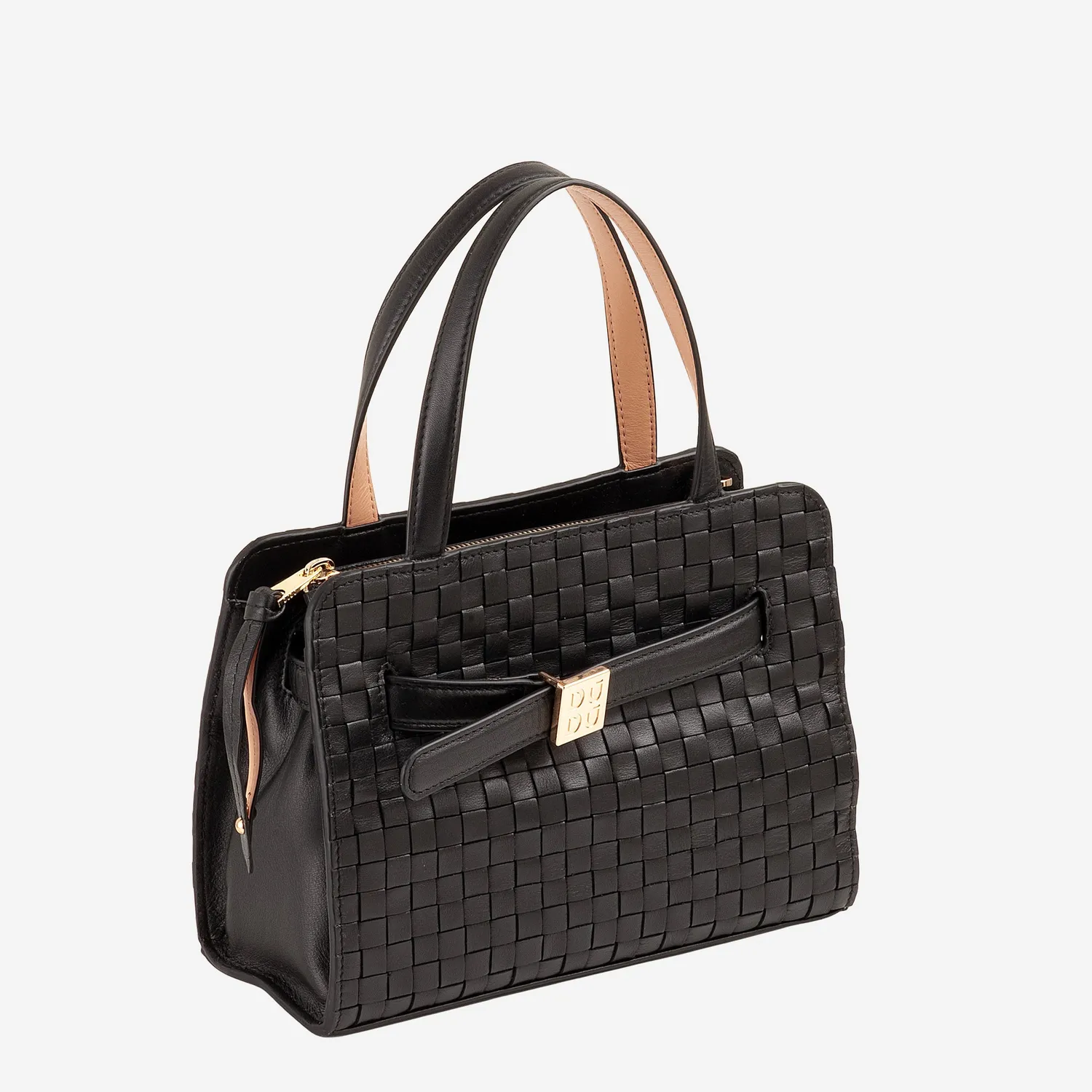 DuDubags Duomo Mini håndveske svart flettet skinn