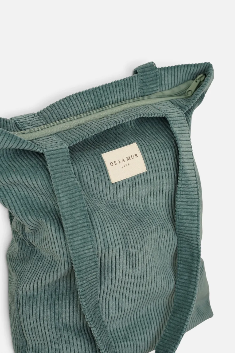 De La Mur Jade totebag liten 35 cm blå kordfløyel