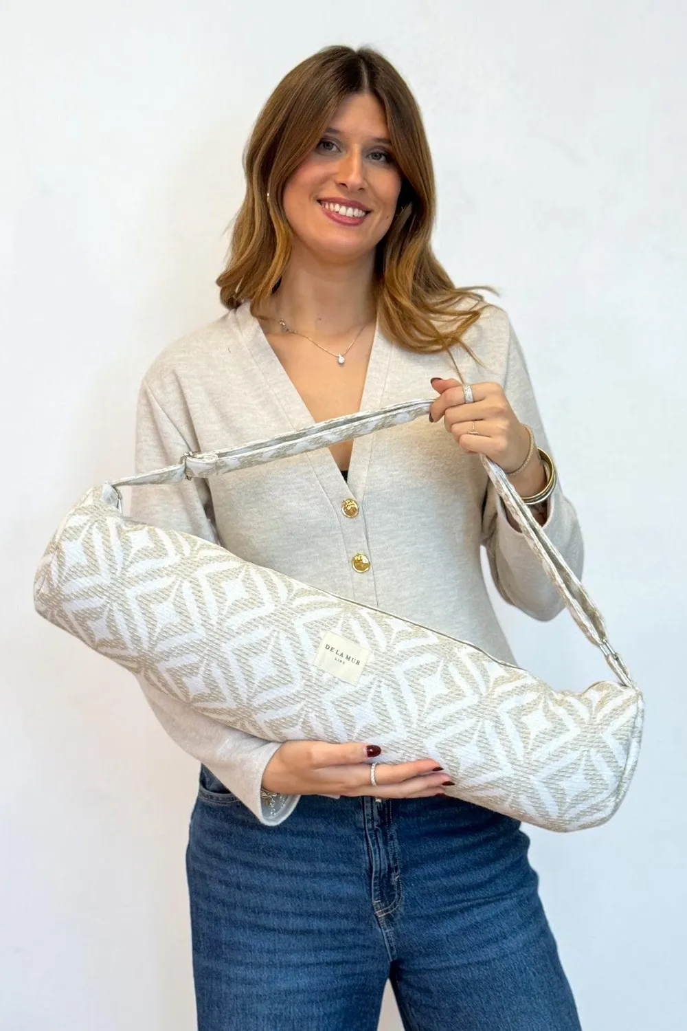De La Mur Campo yogaveske beige 65x22 cm