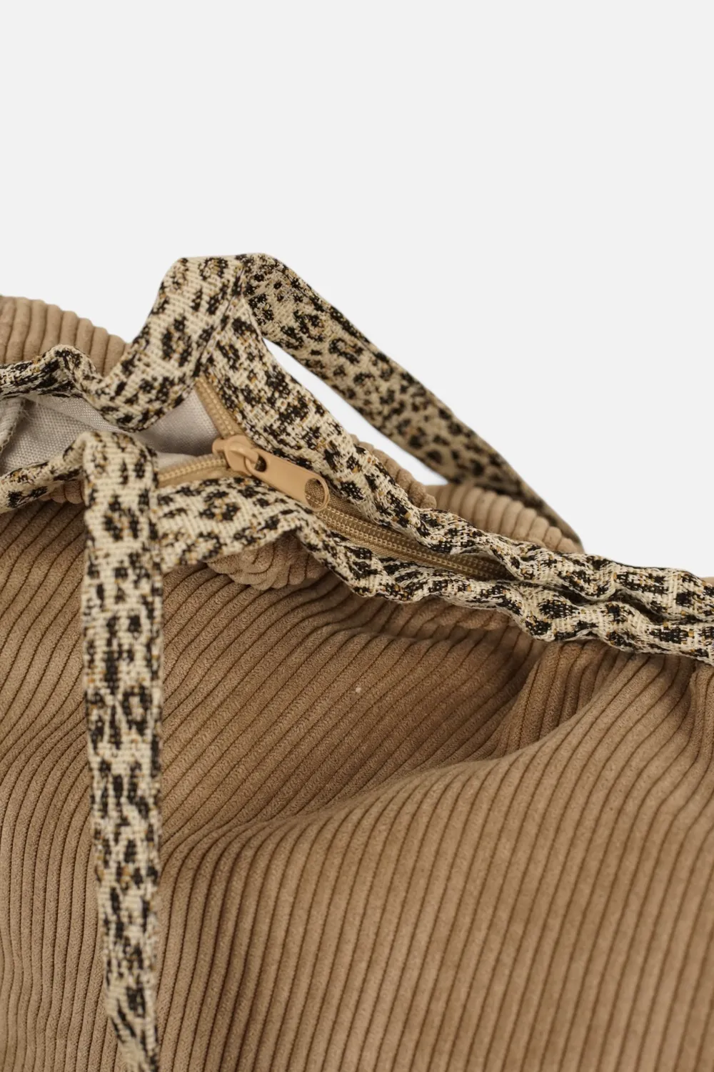 De La Mur Toast shopper beige kordfløyel leopard