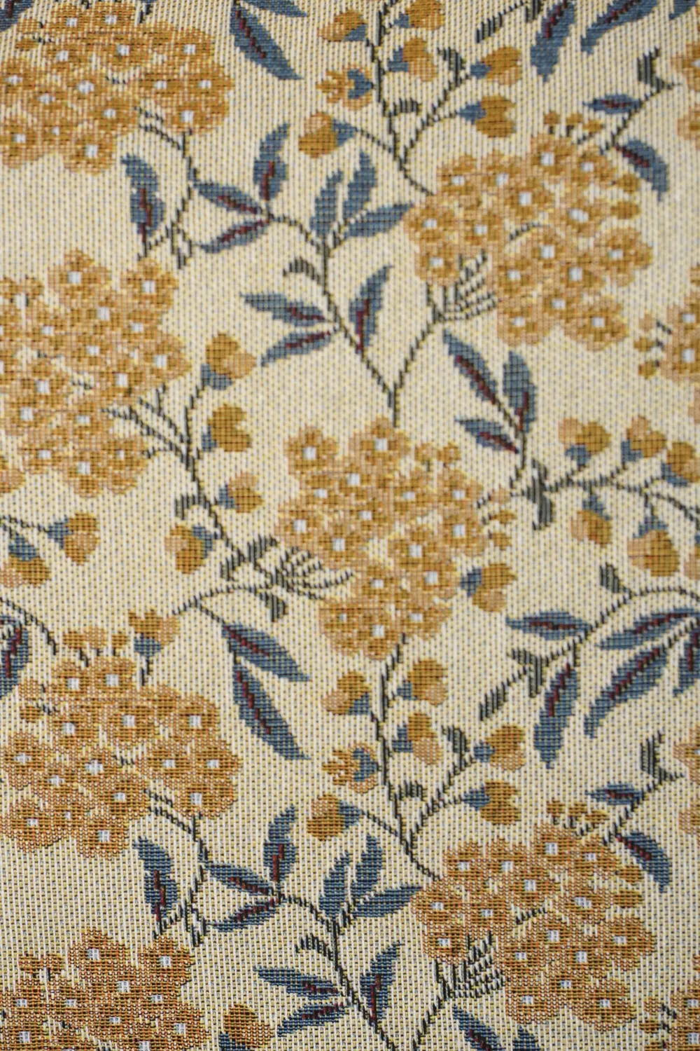 De La Mur Liri hjertepute 33x33 sennep blomstret