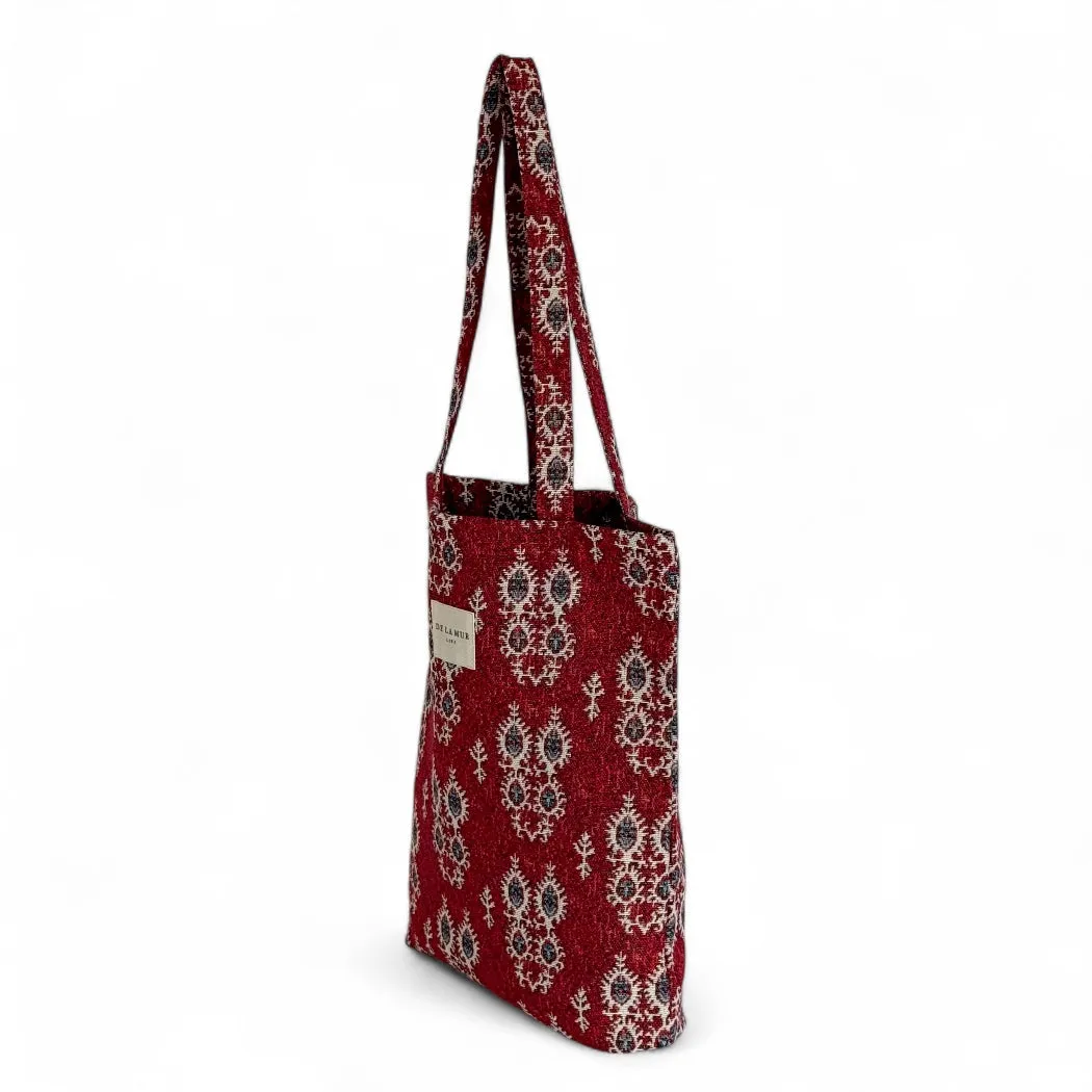 De La Mur Tinta liten totebag 34x37 burgunder