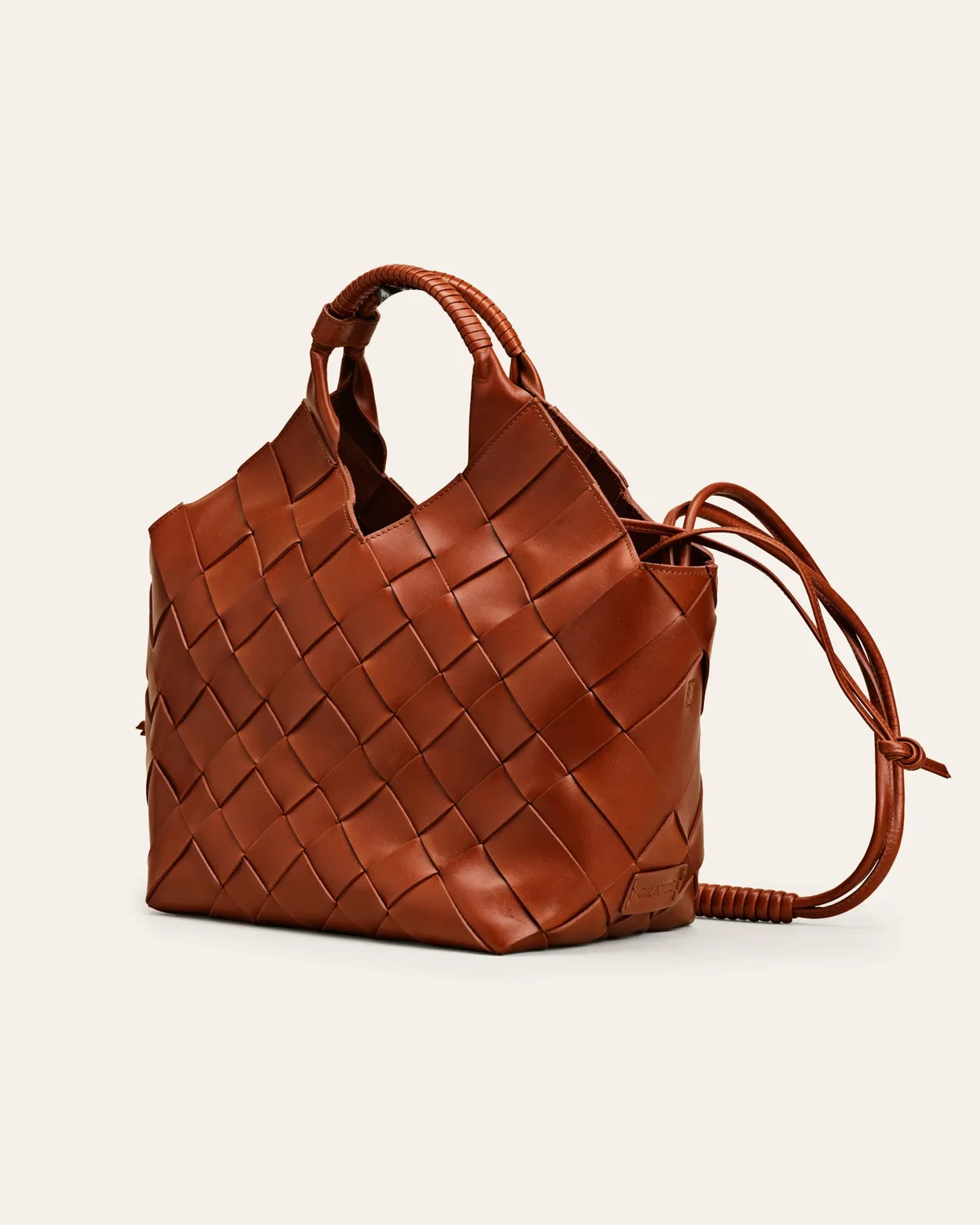 Calajade Misu L skulderveske Nutmeg 16" pc-skinn
