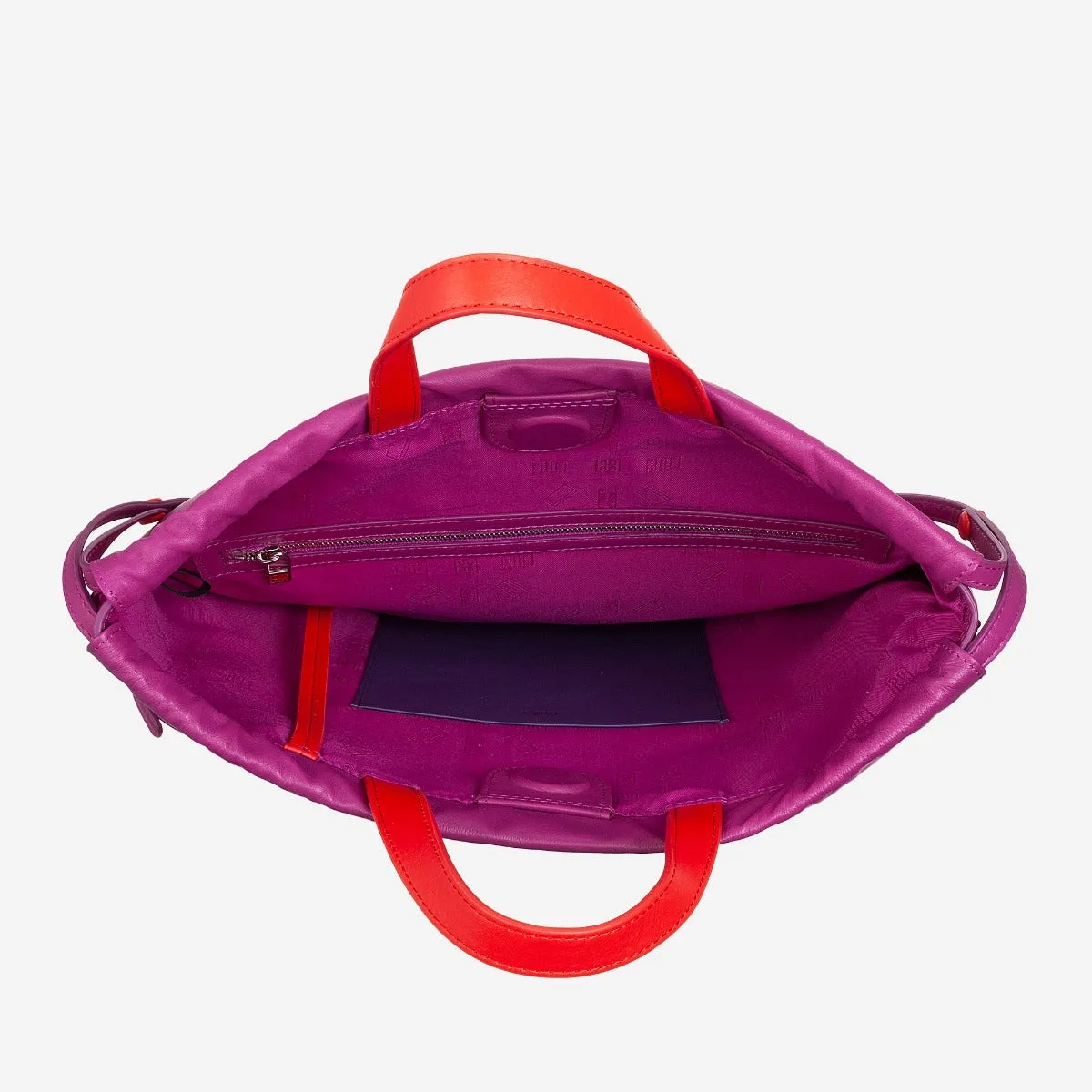 DuDubags Linosa ryggsekk navy snøring ekte skinn