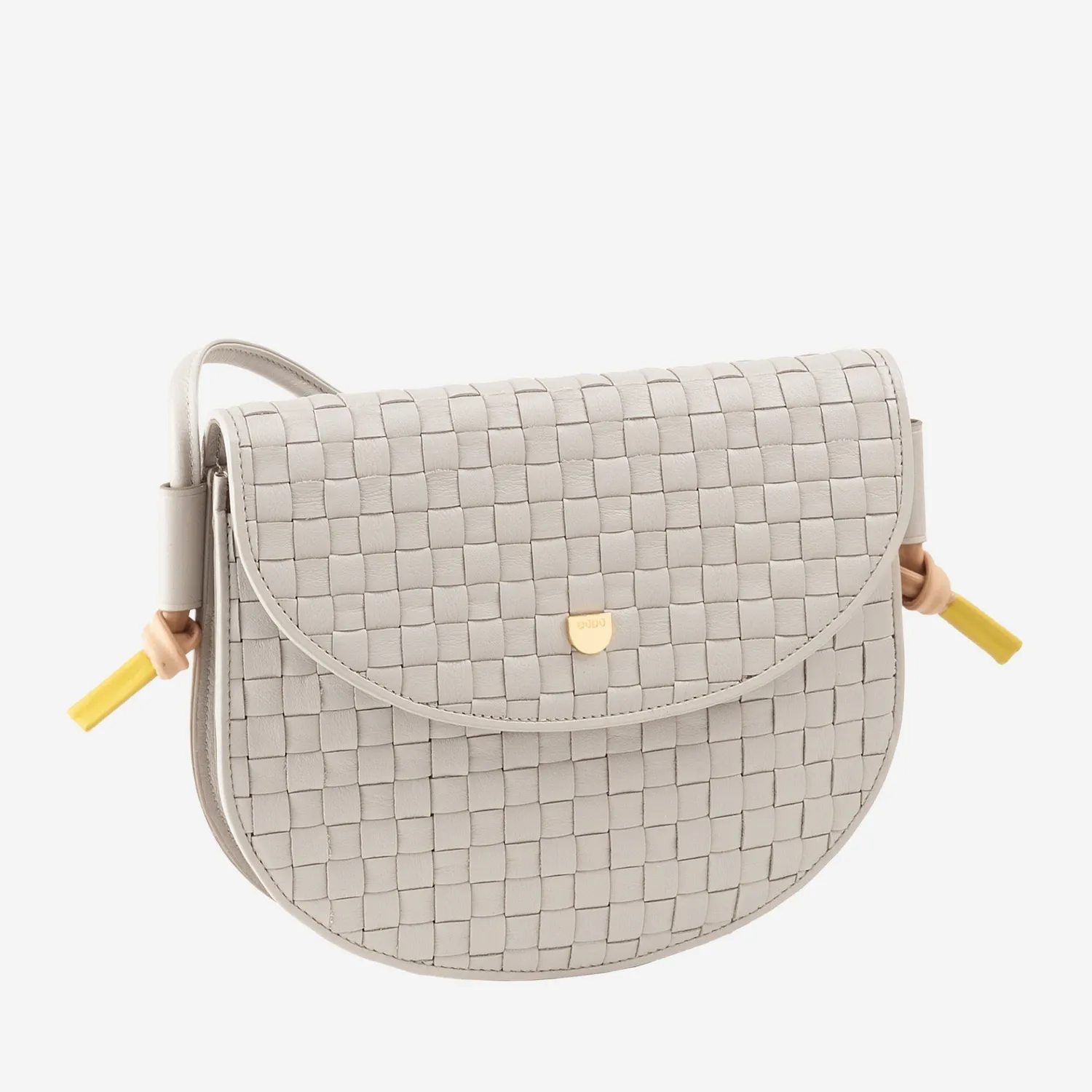 DuDubags Skye skulderveske perle flettet skinn