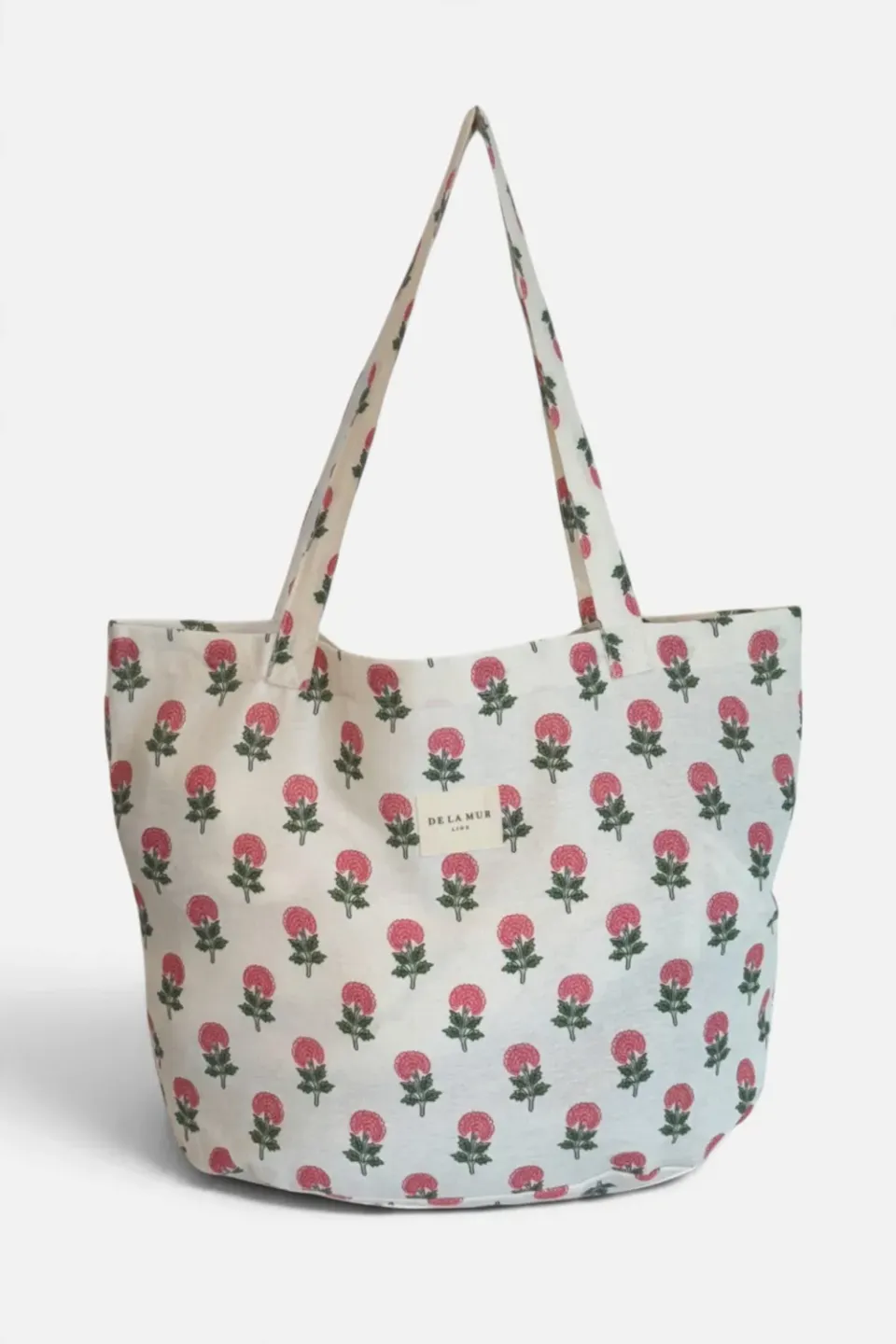De La Mur Naha shopper blomstret grønn rosa stor