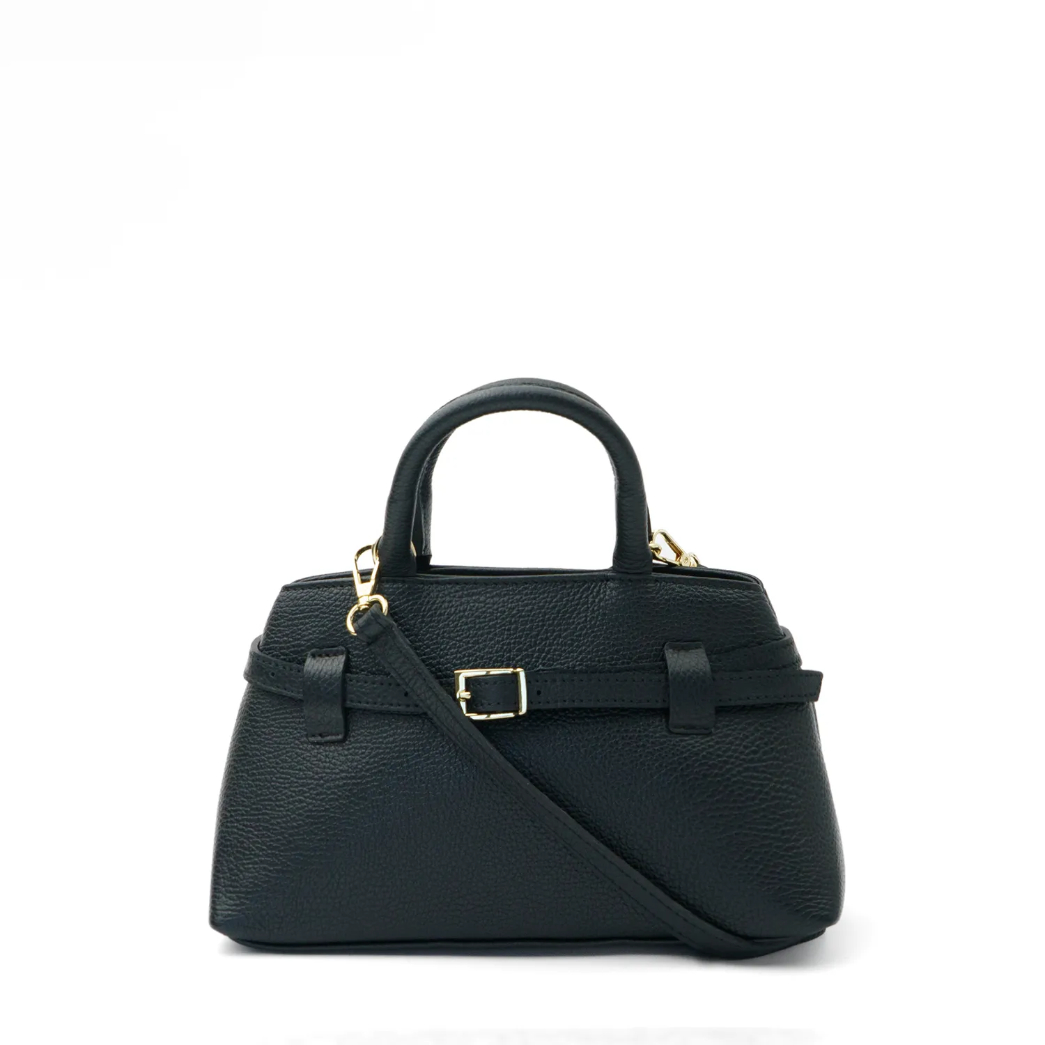 Latalia Pisa Mini crossbody svart i skinn