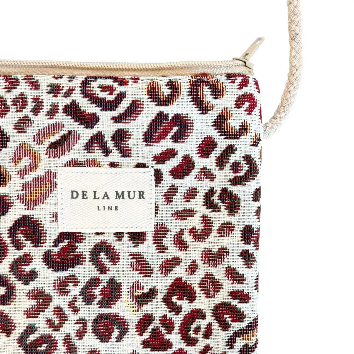 De La Mur Talco mobilveske 13x18,5 cm rosa leopard