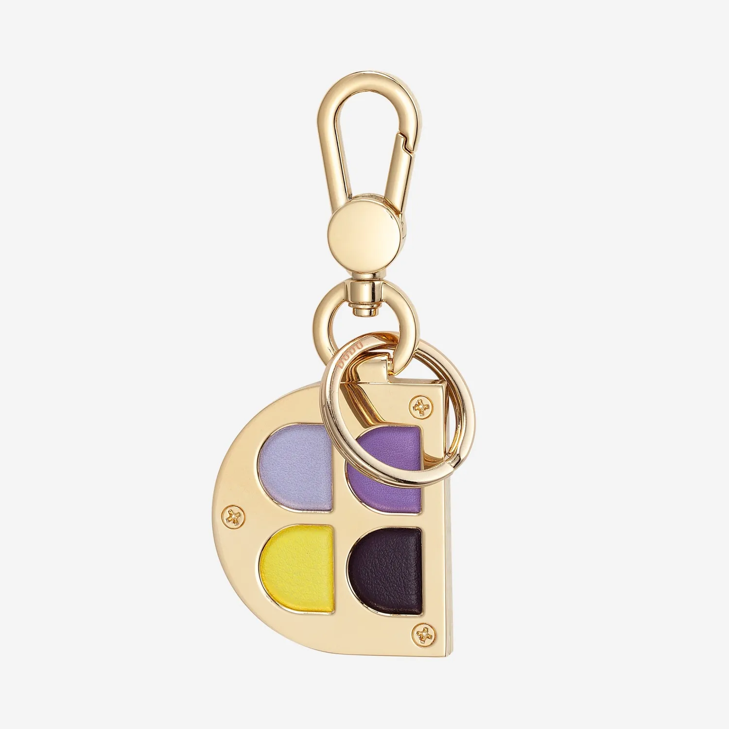 DuDubags Hashima nøkkelring deep purple D-ring skinn