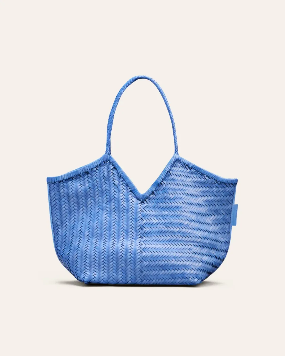 Calajade Humi toteveske Allure Blue flettet bøffelskinn