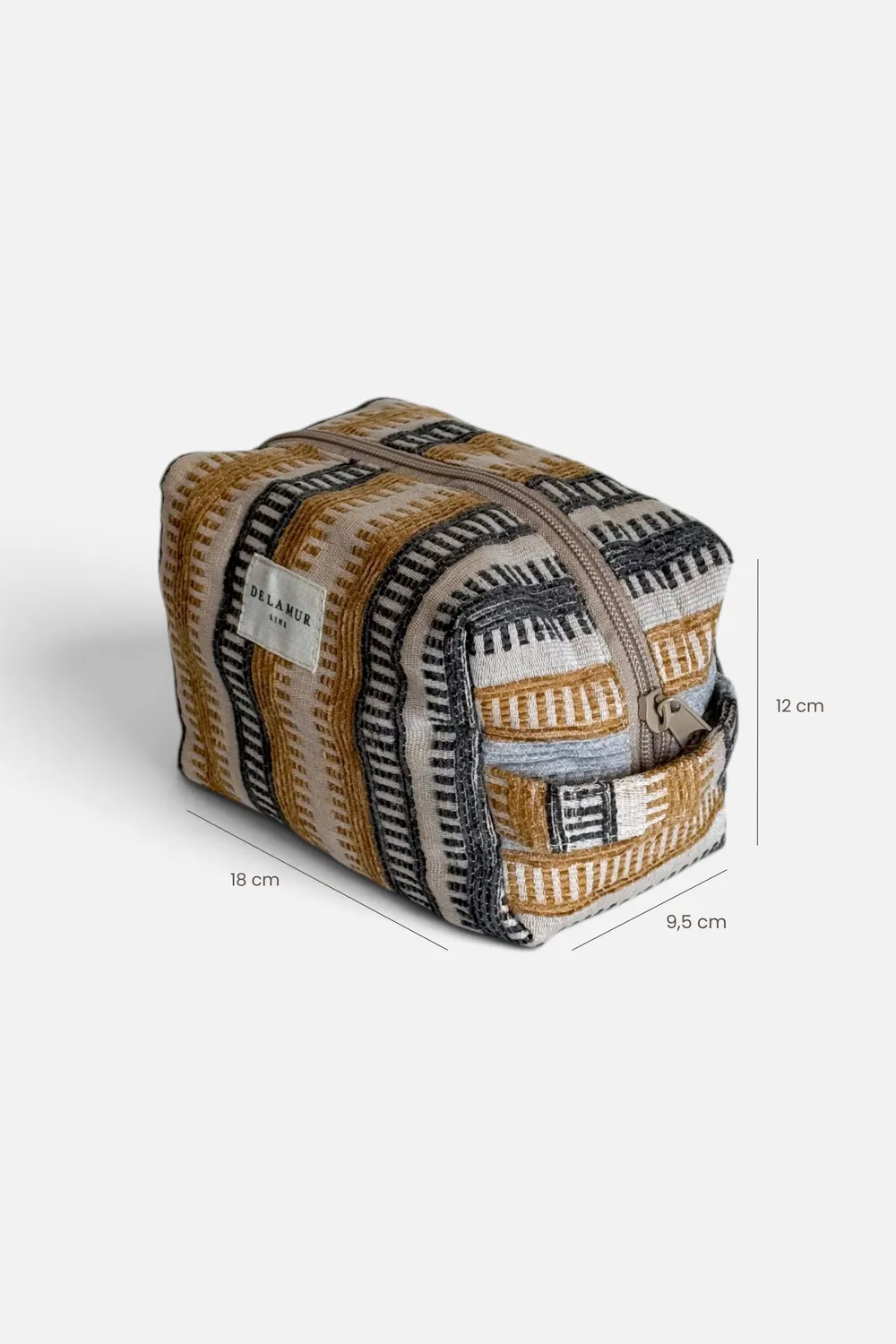 De La Mur Tron toalettmappe medium stripet jacquard