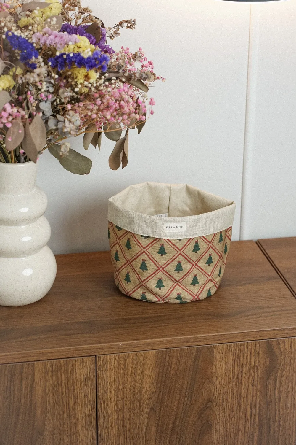 De La Mur Rom kurv medium jul 17x17 cm tekstil