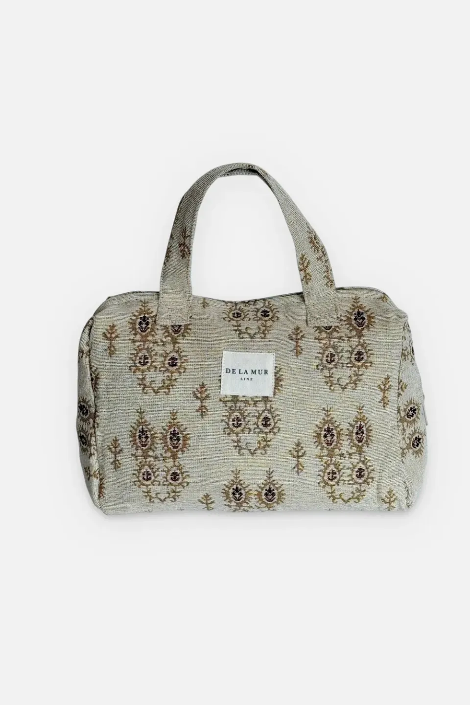 De La Mur Pluma toalettmappe XL beige med håndtak