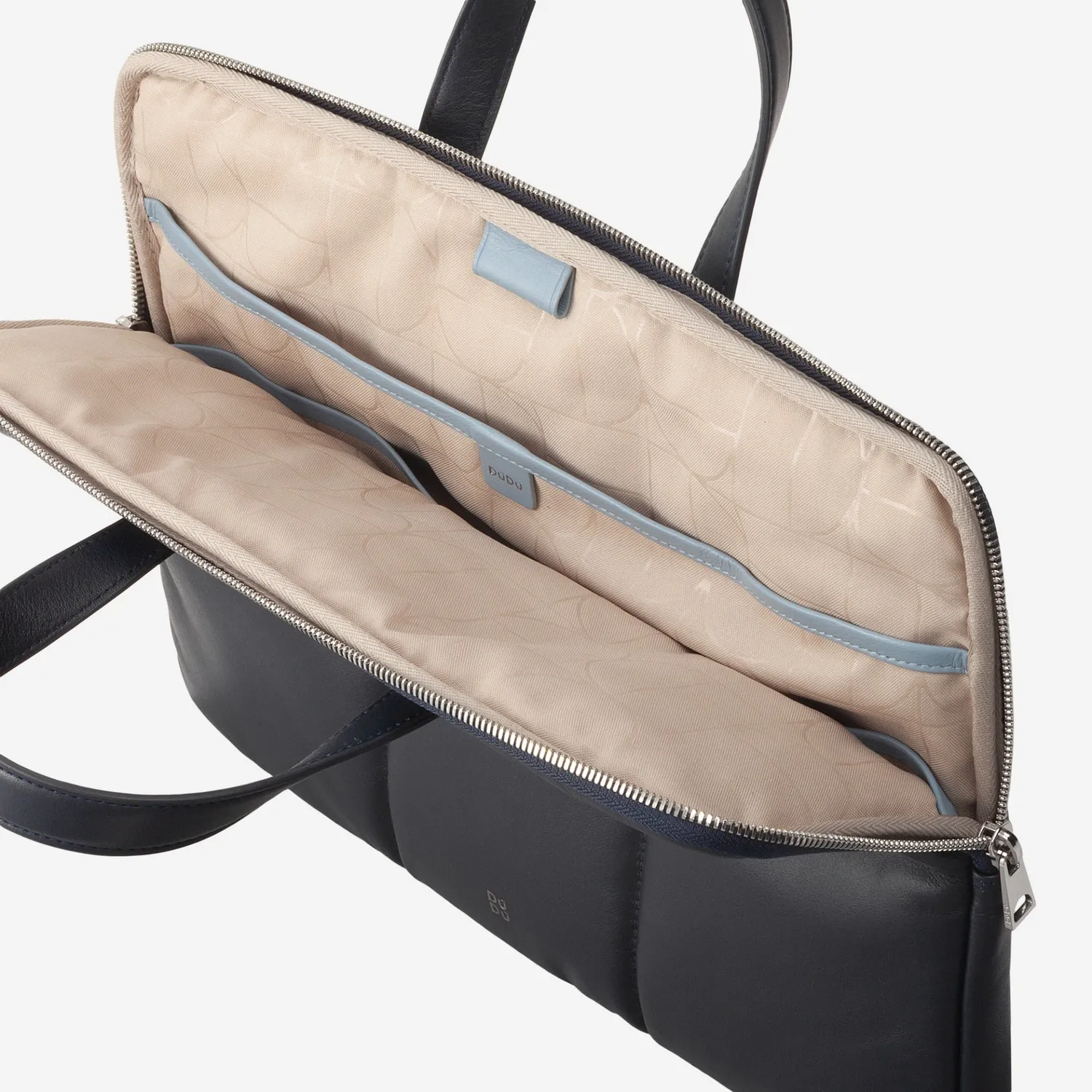 DuDubags Togean pc-veske skinn marineblå