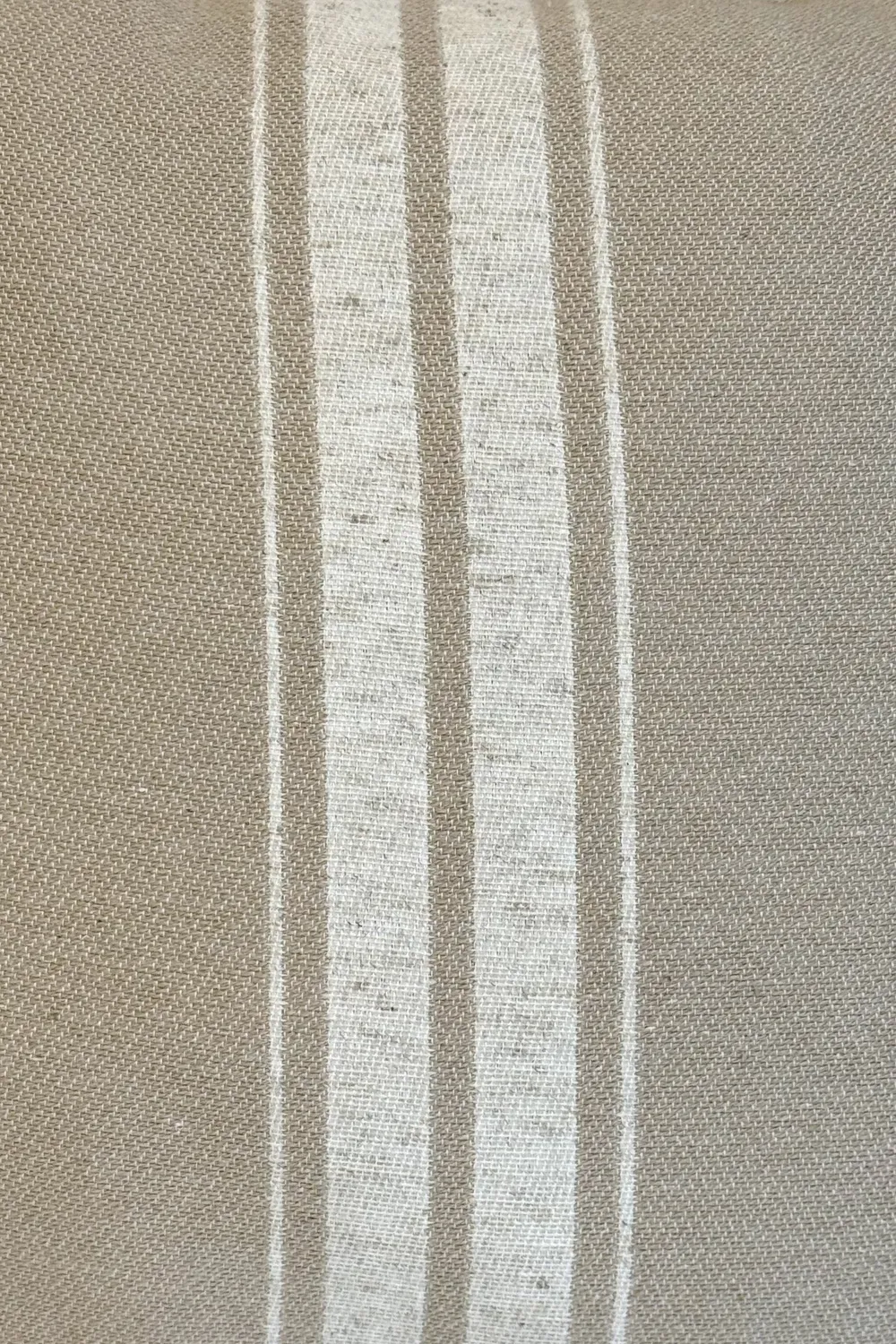 De La Mur Carre totebag beige stripet med glidelås