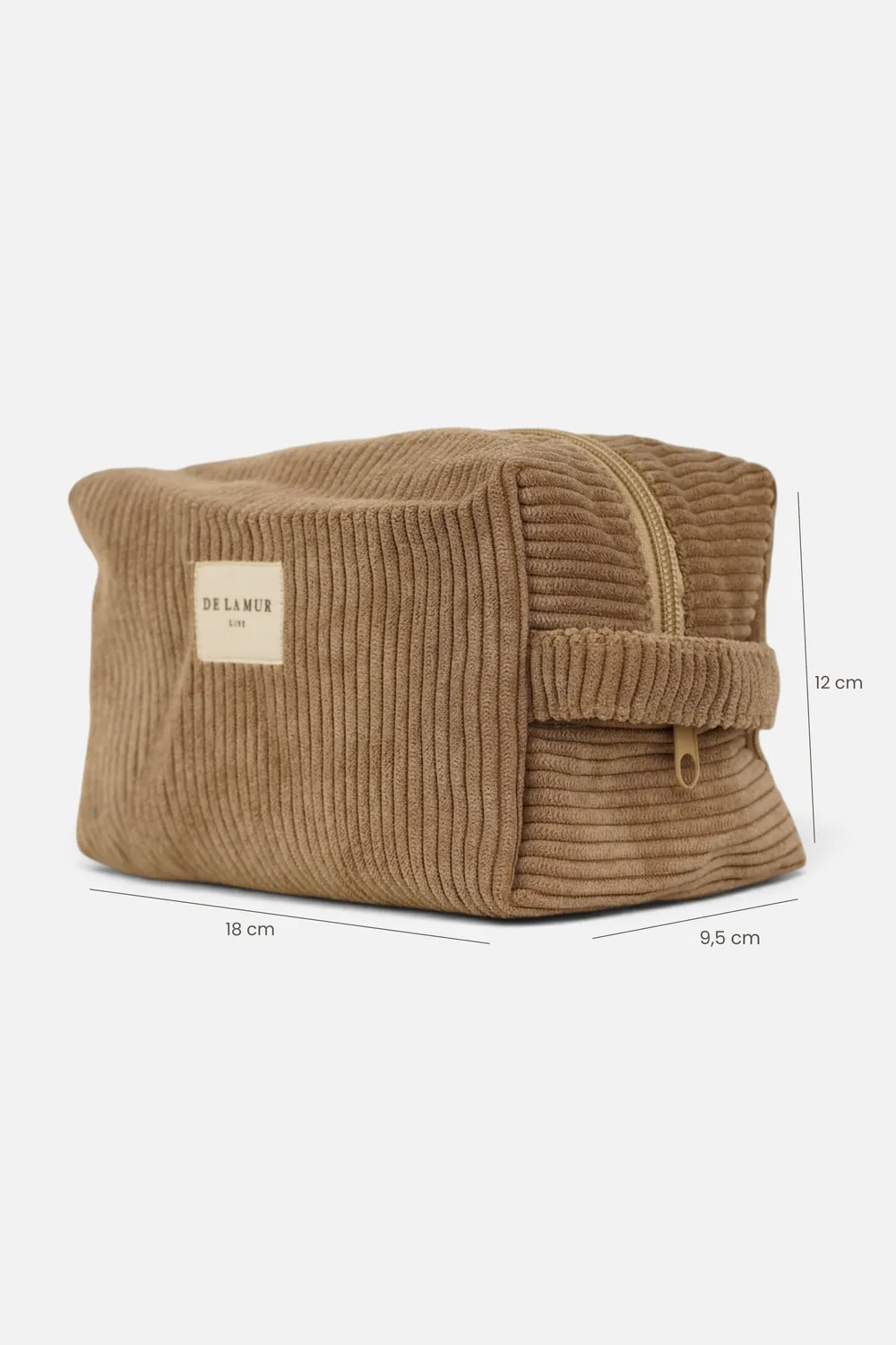 De La Mur Toast toilettmappe beige kordfløyel